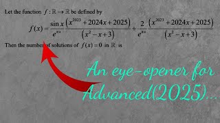 Open Your Eyes While solving this JEE-Advanced Aspirants...