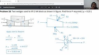 Problem 18- Wedge Friction/ Engineering Mechanics