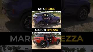 TATA Nexon 😘V/s  Maruti Brezza |Rear seat big compare |#shorts #viralvideo