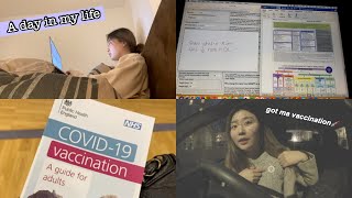 💊UK Trainee Pharmacist vlog: Getting COVID vaccine, All day online class, fried rice | Day off vlog