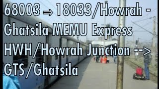 18033 Howrah to Ghatsila Memu Express Train Time table 😍 Fare 😍 #india, #indianrailways, #trains,