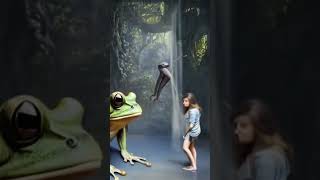 The Giant Frog and His New Pet #aiartcommunity #animation #stablediffusion #aiart #aivideo #aiartist