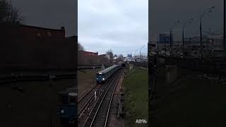 Состав Еж3/Ем-508Т на наземном участке ТКЛ #train #метро #мосметро #еж3 #ab96 #текстильщики #поезд