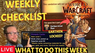 🔴LIVE -  Do These While You Wait for Earthen Unlock - The War Within World of Warcraft