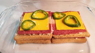 TRIPLE LAYER BECON Cheese Sandwich in 5 Minutes | SUPER Delicious & Easy