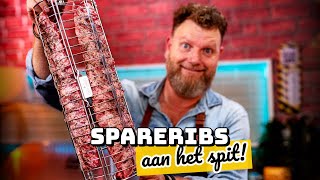 De malste SPARERIBS aan het spit!