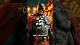 AI Draws Countries As Batman #ai #aiart #shorts #batman #country