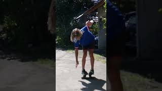 360 Shove-it on a TINY SKATEBOARD?! #skateboardingtrick #challenge #diy