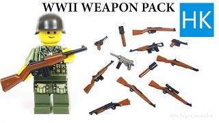 Lego WW2 Brickarms Unboxing Brickmania Knockoffs - Weapons - Minifigure Toy Gun - Lepin