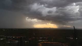 Time-lapse of Monsoon Storm and Sunset, Picture Rocks, Tucson, Arizona, August 28, 2019