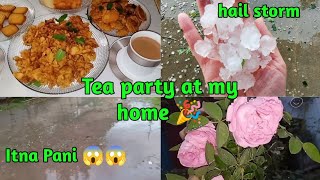 Barish main kia enjoy|tea party at home|