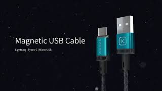 🔴KUULAA Magnetic Charger Cable Fast Charging USB Micro Type C Cable Magnet Data Charge