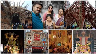 Navami sokale Puja Parikrama | Last minute Pandal hopping | Parar Pandal a tasty Navami bhog #vlog