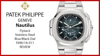 ▶ Patek Philippe Nautilus Flyback Chronograph Stainless Steel Blue Black Dial 5990/1A-011 - REVIEW