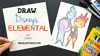 How to draw Disney’s elemental characters