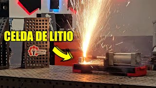 ENSAYANDO CELDAS DE LITIO 🔥🔥| ¿Cómo son de seguras? | Li-ion #litio #explosion #battery