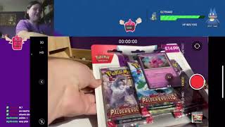 Opening Pokémon Paldea Evolved Tinkatink Blister Pack LIVE on stream