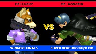 MF | Lucky (Fox) vs. MF | KoDoRiN (Marth) - Winners Finals | Super Verdugo: M@V 120 SSBM