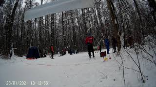 Крещенский лыжный марафон 23.01.2021, Красногорск. Финиш группы сильных гонщиков.