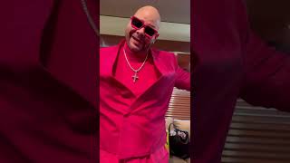 Fat Joe in his pink suit at the Grammy Awards