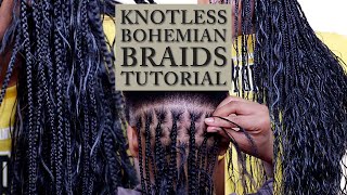 How to: Knotless Bohemian braids tutorial | beautiful vacation hair