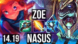 ZOE vs NASUS (MID) | 45k DMG, 12/3/9 | EUNE Master | 14.19