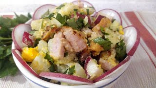 Картофельный салат с редиской и беконом. Супер вкусный / Potato Salad with Radish and Bacon