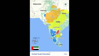 True size of India VS  others country #india #UAE #shorts