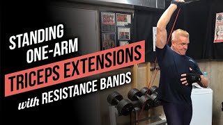 How to do  One Arm Triceps Extensions with Resistance Bands: Best Resistance Bands Exercises!