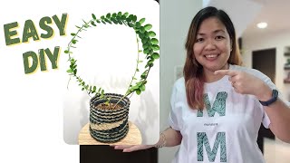 EASY DIY TRELLIS FOR PLANTS 🍀 | Round Trellis for Indoor Plants