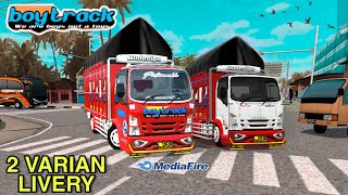 MOD BUSSID TERBARU $ ISUZU NMR 71 BOY TRACK MERAH 2 VARIAN