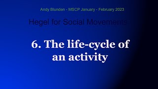 6. The Life cycle of an Activity