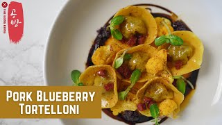 Pork Blueberry Tortelloni | Pork Tortelloni, Blueberries, Chorizo & 'Nduja Sauce!