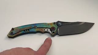 Maxace Sandstorm Custom storm anodized by Jeff Perkins of JD Cutlery.