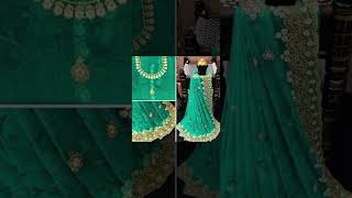 gorgeous net embroidery saree