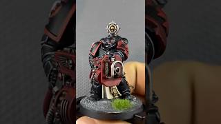 Black Templar veteran with heavy bolter painting process! #warhammer #warhammer40k #40k #miniatures