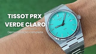 Demonstração Relógio Tissot Prx Verde Claro T137.410.11.091.01