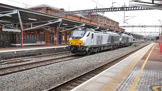 Chiltern Railways Class 68's passing Rugby station 27th April 2019