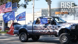 Confrontations between Anti-Trump and Trump supporters during Caravan in Los Angeles