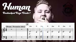 Human by Rag'n' Bone Man | Rockschool Grade 1 Keys | Backing Track