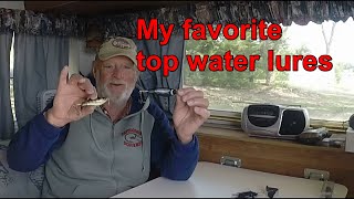 My favorite top water lures