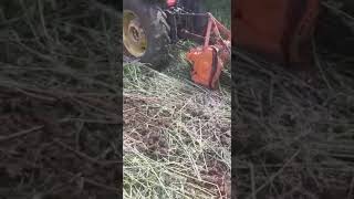 Johan Deere 5203s Grass cutter ताग, ढांचा Rotar च्या मदतीने भुगा