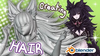 How I create Hair for a 3D Vtuber model! [PART 4]