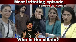 Pakistani Bigg Boss Tamasha 3 EP 23 Review Who is the villain? akeel is in trouble irritating