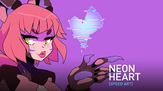 Neon Heart [COMMISSION SPEED ART]