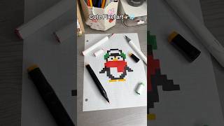 ￼🐧Cute Christmas Pixel art￼❄️ #pixel #pixelart #pixelartideas #art #artideas #drawing #cute