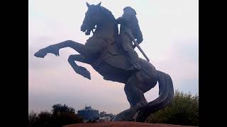 Walk on Saturday afternoon through the old town of Ryazan city of Russia