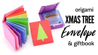 Origami Christmas Tree Envelope Tutorial & Gift Book - Paper Kawaii