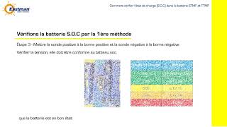 Comment vérifier l’état de charge (S.O.C) dans la batterie STMF et TTMF