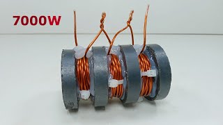 Make self-running machine into most powerful 250v free electricity generator with 100% copper magnet